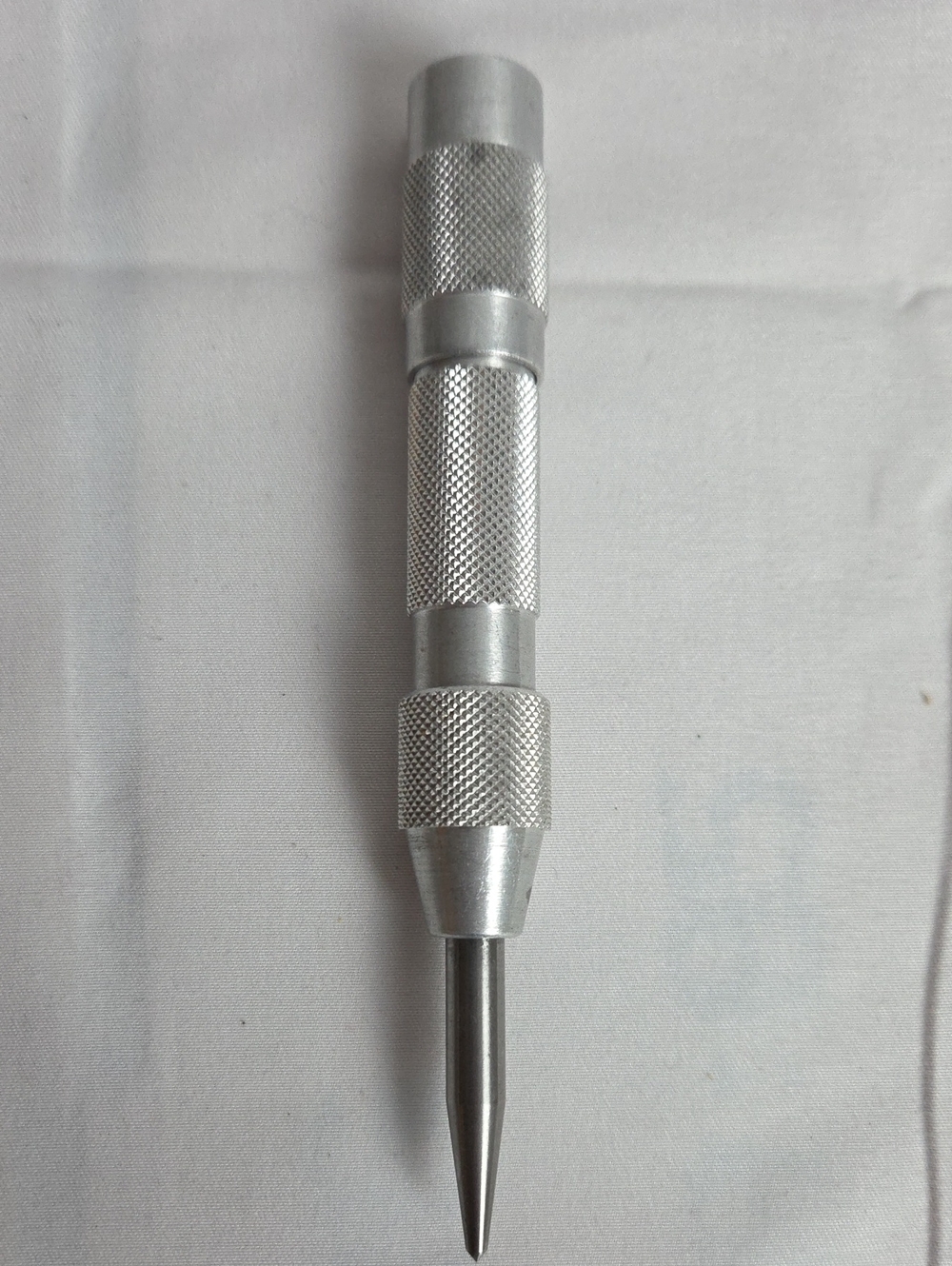 Silver Handheld Center Punch - Silver Precision Tool